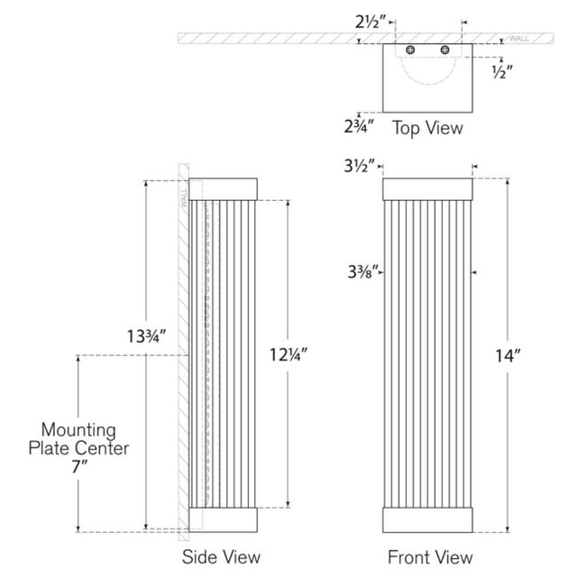 Chapman & Myers for Visual Comfort Signature Vance 14" Sconce in Polished Nickel with Clear Glass Rods For Sale In Houston - Image 6 of 8