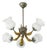 Vintage Art Nouveau Style 5-Light Chandelier, 1950s For Sale