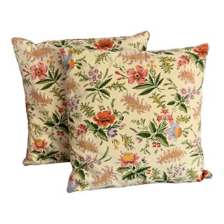 Liberty Floral Fabric Pillows- a Pair For Sale