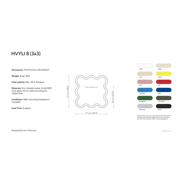 Contemporary Decorative Organic Bathroom Mirror - Hvyli 8 by Oitoproducts For Sale - Image 3 of 17