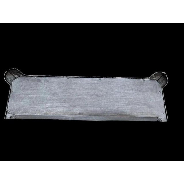Victorian Cast Iron Pierced Fireplace Fender with Hearth Tray, 1890 For Sale - Image 6 of 7