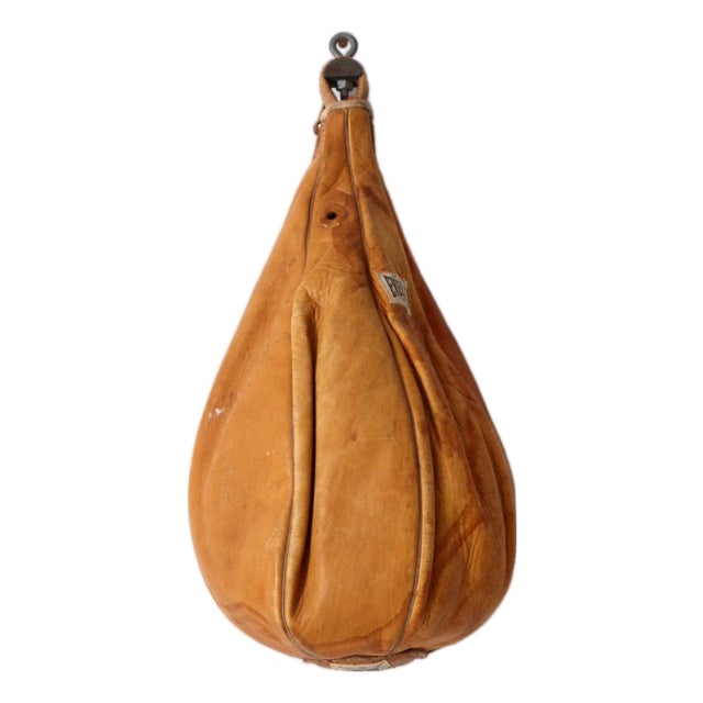 Mid-Century Everlasting Leather Boxing Speed Bag For Sale