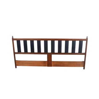 Mid-Century Modern Walnut King Size Headboard For Sale