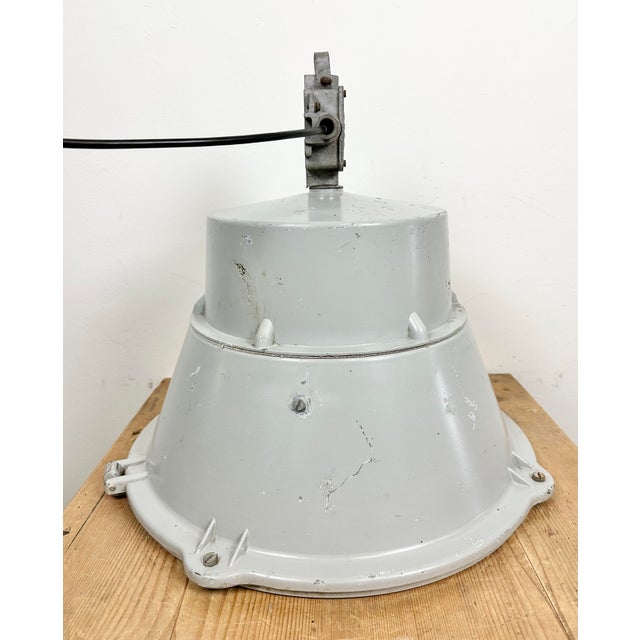 Industrial Polish Cast Aluminium Factory Pendant Lamp from Mesko, 1970s For Sale - Image 12 of 17