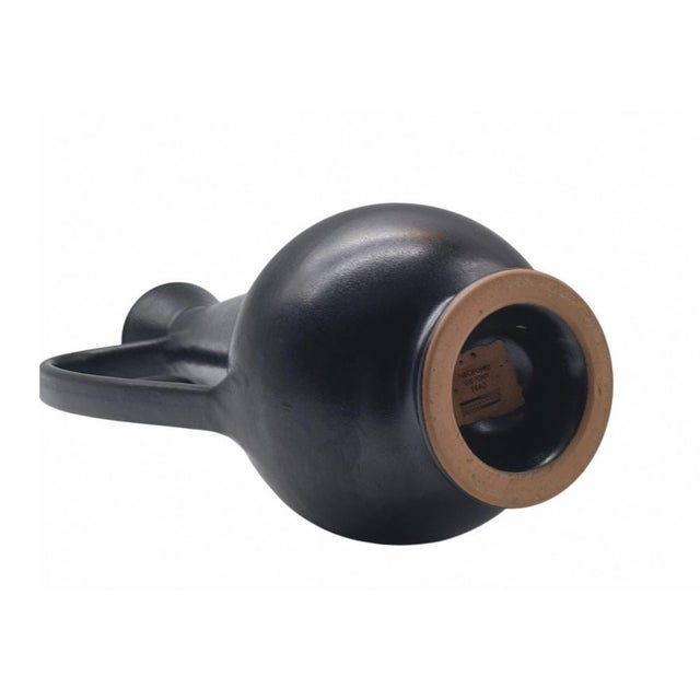 Black Bucchero Ceramic Jug by Gio Ponti for Costantino, Italy, 1998 For Sale - Image 6 of 8