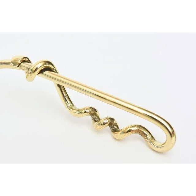 Metal Vintage Brass Hand Wrought Sculptural Serving Pieces Pair of 1980's For Sale - Image 7 of 7