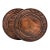 Early 20th Century European Antique Black Forest 11.5" Carved Wood Bread Board Charger Plate Set For Sale