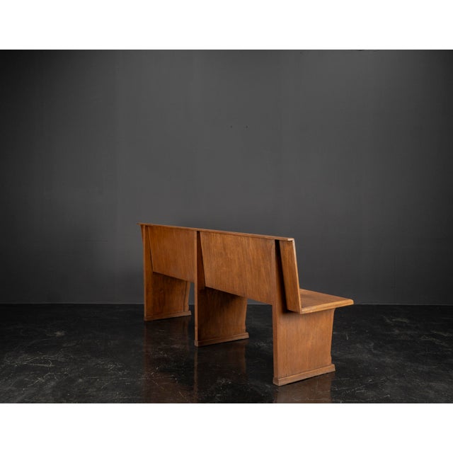 Wood Vintage Oak Bench, 1960s For Sale - Image 7 of 18