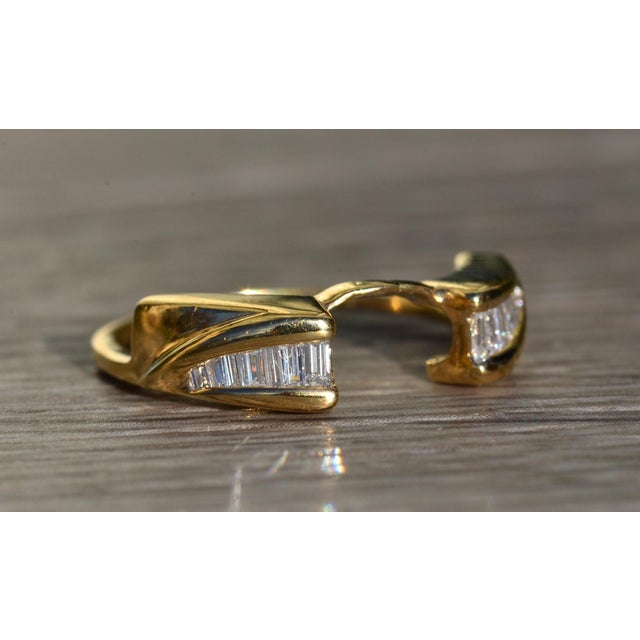 Gold The Maury: Ladies 14K Diamond Sleeve Style Band For Sale - Image 8 of 11