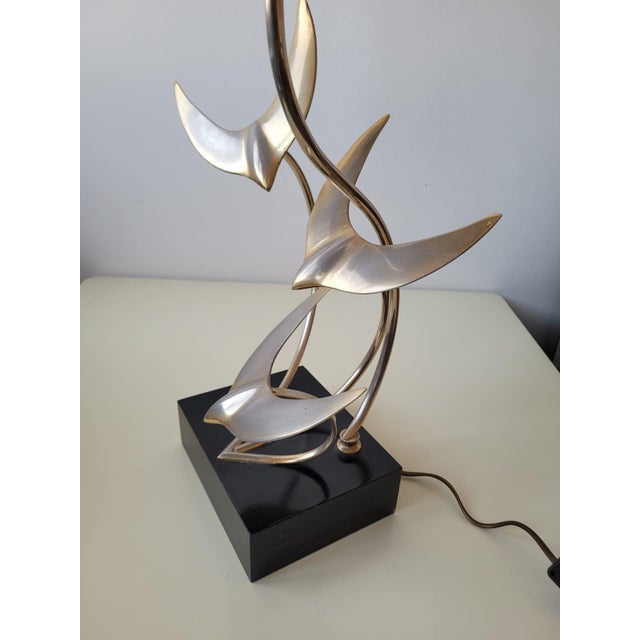 Flight of Wild Geese Sculpture Lamp, France, 1970s For Sale - Image 11 of 18