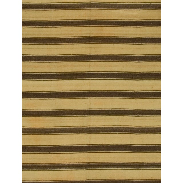 Textile Vintage Hand Woven Turkish Kilim Rug, 4'9 X 10'10 For Sale - Image 7 of 8