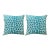 Pair of Giraffe Print Pillows -Aqua For Sale
