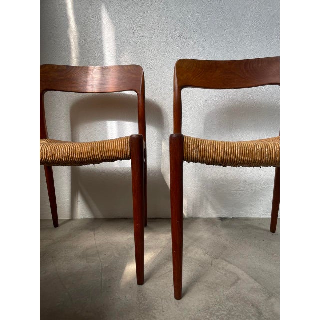 Model 75 Straw Chairs by Niels Otto Møller, 1950s, Set of 4 For Sale - Image 12 of 18