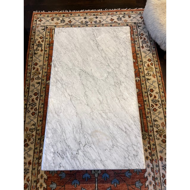 Restoration Hardware Restoration Hardware Marble Coffee Table – Thaddeus Style, 48” Rectangular For Sale - Image 4 of 6