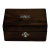 Rosewood Box With Delicate Mother of Pearl Detail With Key For Sale