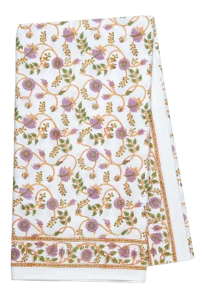Gina Tablecloth, 4-seat table - Lilac & Green
