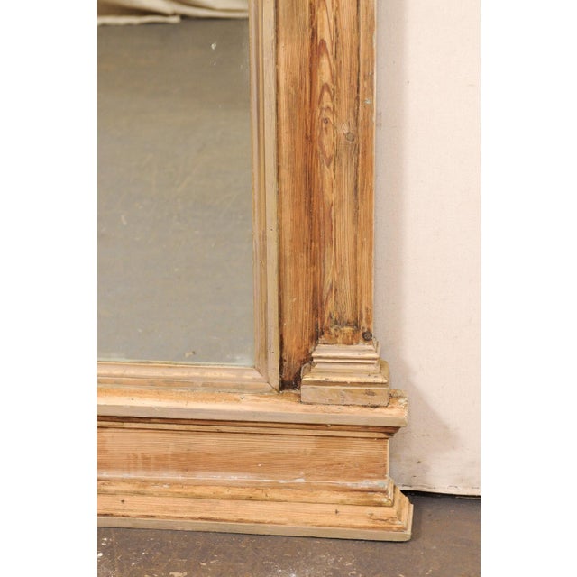 Wood 19th C French Tall Mirror w/Column Accents For Sale - Image 7 of 10