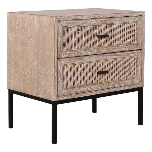 Artesia Noah Natural Wooden Bedside Table For Sale