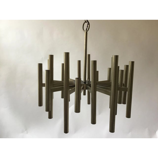 1970s Sciolari chrome chandelier.