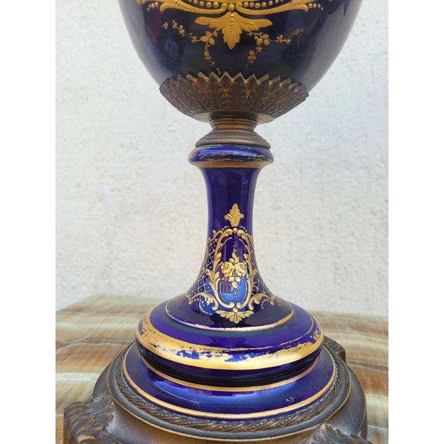 Covered Porcelain Vases in the style of Sèvres, Set of 2 For Sale - Image 18 of 18