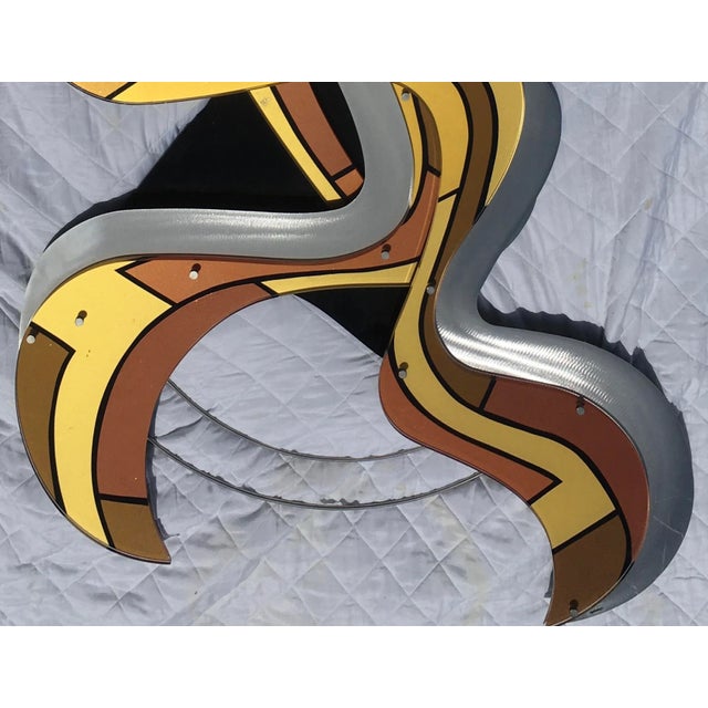 Contemporary Contemporary Abstract Acrylic and Steel Wall Sculpture by Shlomi Haziza For Sale - Image 3 of 6