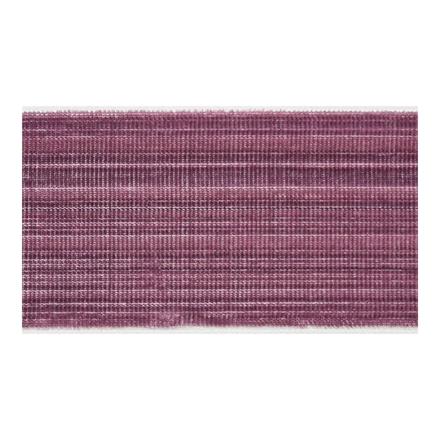 Sample - Schumacher Gaspard Velvet Tape in Eggplant For Sale