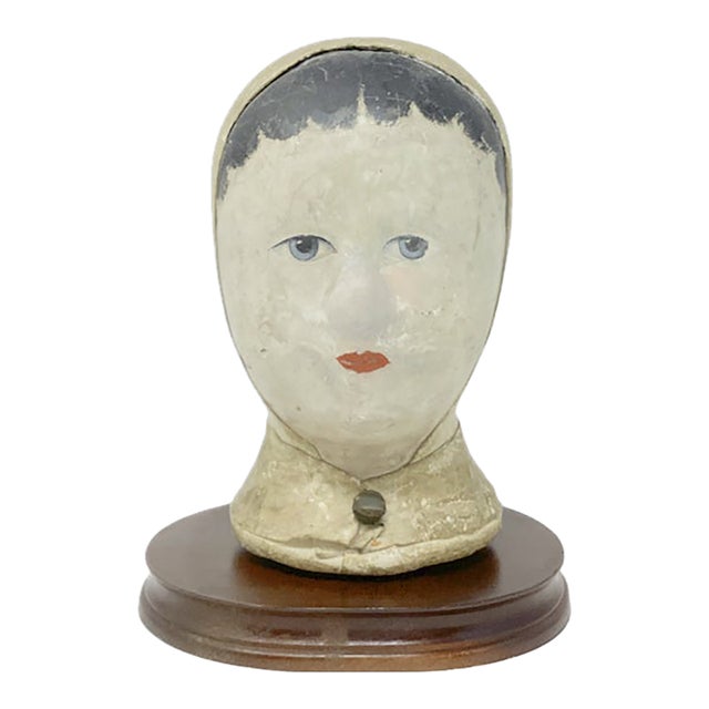 19th C French Marrote Millinery Head For Sale