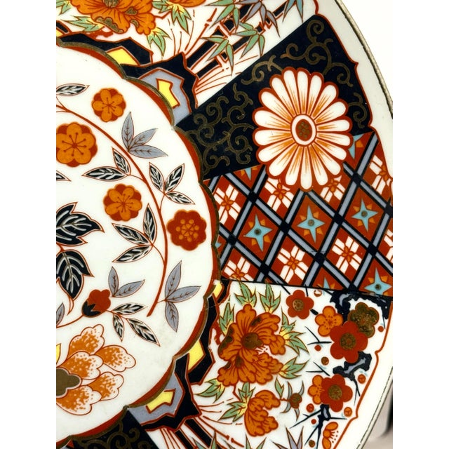 Ceramic Vintage Japanese Arita Floral Platter For Sale - Image 7 of 10