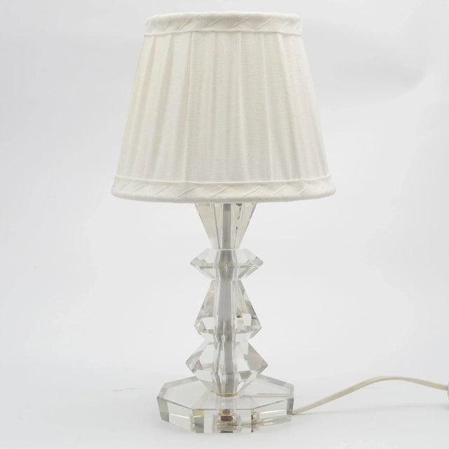 Crystal Glass Table Lamp, 1970s For Sale - Image 6 of 6