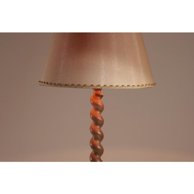 1920s French Sculptural Floor Lamp in Twisted Wood, 1930s For Sale - Image 5 of 12