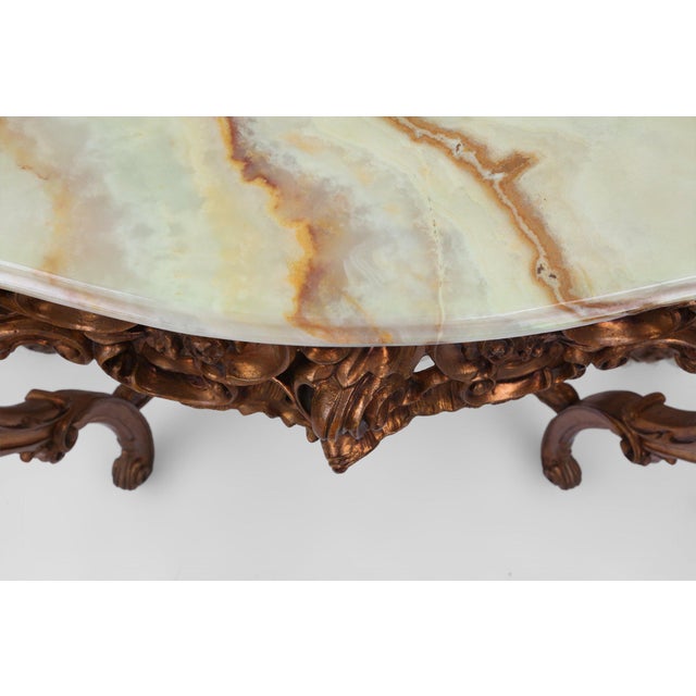 Louis XV Style Console with Marble Top, France, 1970s For Sale - Image 11 of 17