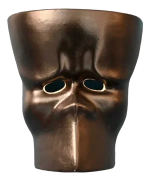 Black Venetian Mask in ABC Ceramic, Bassano, 1970s