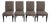 Late 20th Century Set of Four Contemporary Striped Parsons-Style Dining Chairs For Sale