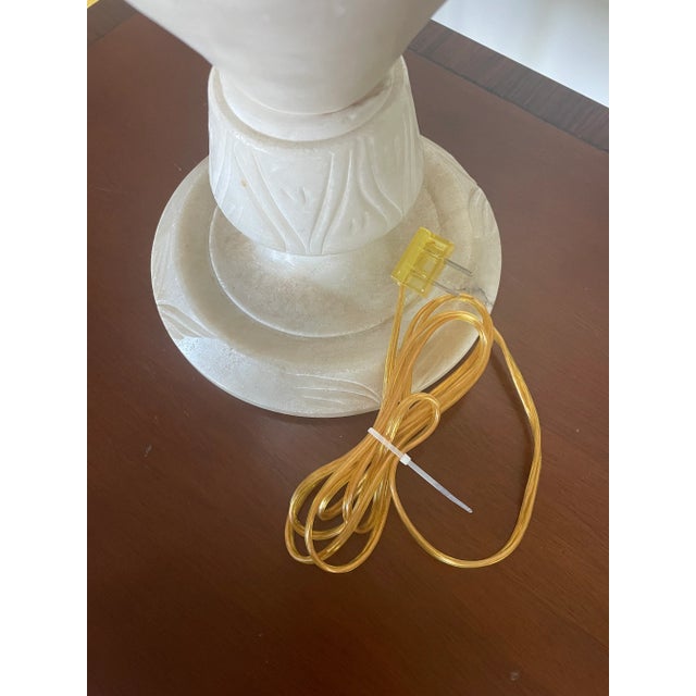 Mid 20th Century Large Carved Marble Lamp For Sale In Charleston - Image 6 of 6