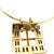 Metal Vintage Tiffany & Co. 18k Gold Buckle Style Pendant With Omega Wire Chain For Sale - Image 7 of 8