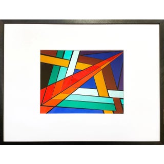 Monty Montgomery, Abstract Mixed Media Artwork, "Geo #66", Framed For Sale