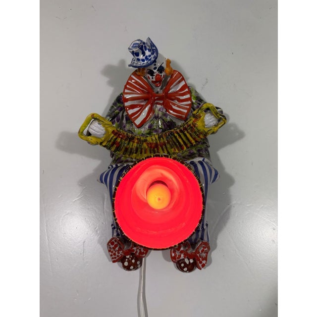 Italian Ceramic Clown Wall Lamp, 1950s For Sale - Image 11 of 18