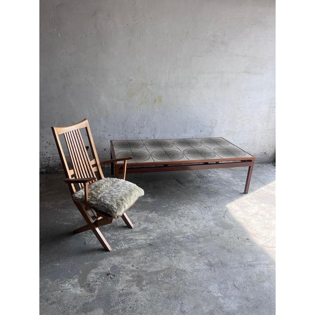 Ceramic Danish Ceramic Tile Coffee Table, Denmark, 1970s For Sale - Image 7 of 11