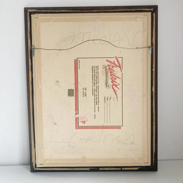 1980s Vintage Female Nude Acrylic Portrait, Framed and Signed For Sale In Boston - Image 6 of 10