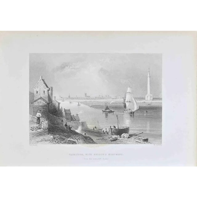 Yarmouth, with Nelson's Monument (from the Lowestoft Road) is a lithograph on paper realized by the artist W.H. Bartlett ....