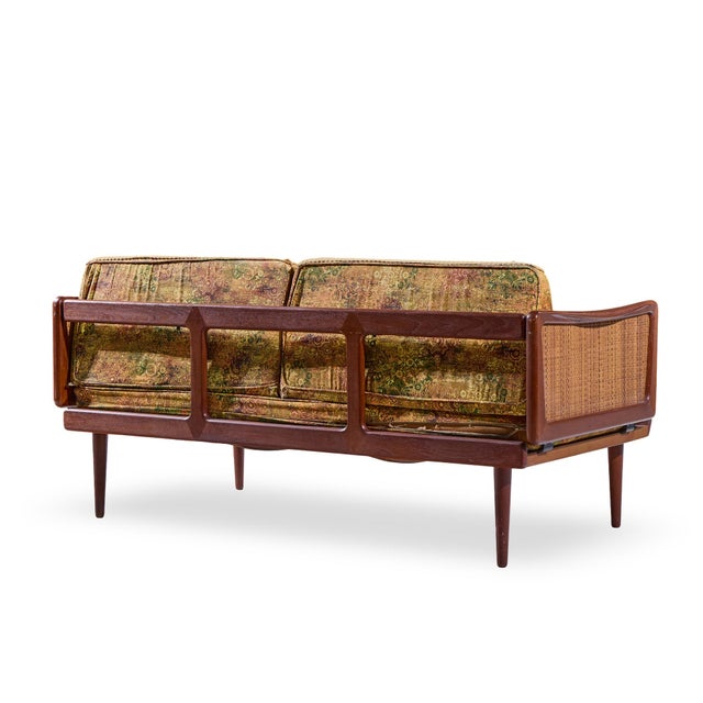 Wood Peter Hvidt and Orla Mølgaard Nielsen Mid Century Teak and Cane Daybed For Sale - Image 7 of 9