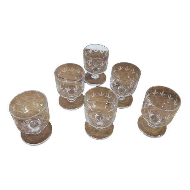 Vintage Cut Liqueur Glasses, Set of 6 For Sale