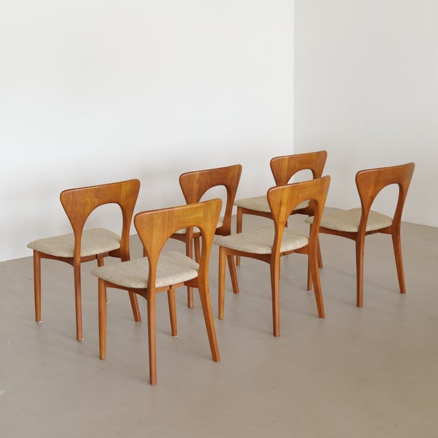 1960s Vintage Peters Chairs by Niels Koefoed, Denmark, 1960, Set of 6 For Sale - Image 5 of 7