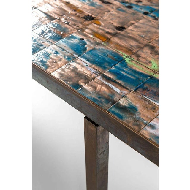 Copper Rosewood Coffee Table by Johannes Aasbjerg & Sophie Eskild, Denmark, 1960s For Sale - Image 8 of 10