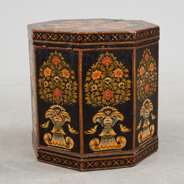Antique Anglo-Indian Papier Mache Campaign Cellarette, 1800s For Sale - Image 6 of 9