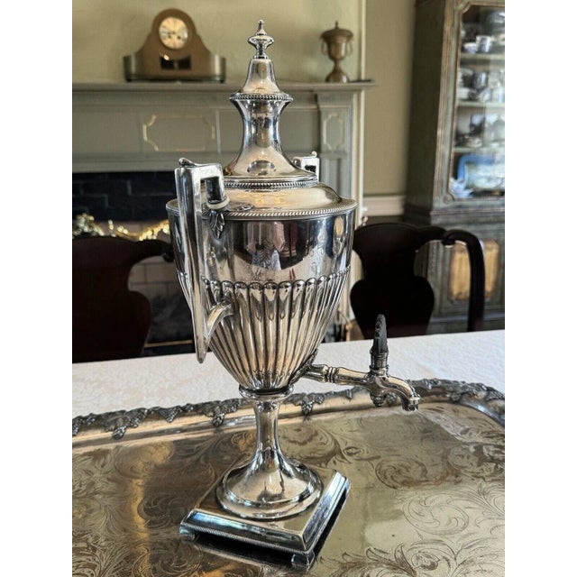 English Antique Early 19th Century Silverplate Urn Style Dispenser For Sale - Image 3 of 10