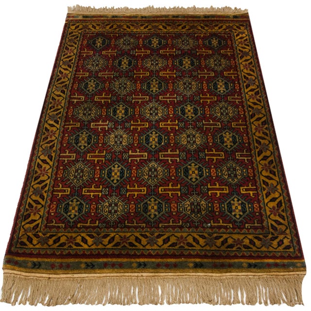 Indian Vintage Indian Caucasian Design Rug - 3' X 5' For Sale - Image 3 of 7