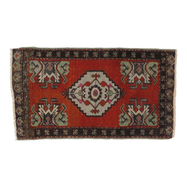 1960s Vintage Yastik Small Rug - 1′9″ × 3′1″ For Sale