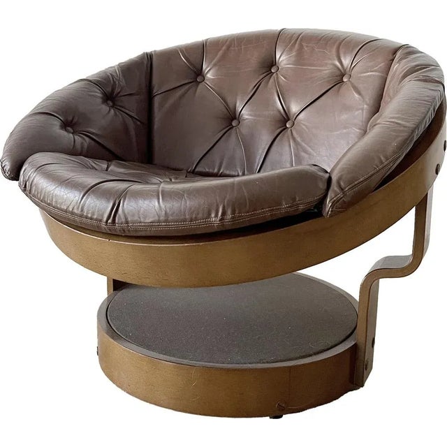 Wood Swivel Chair by Oddmund Vadd, 1972 For Sale - Image 7 of 7