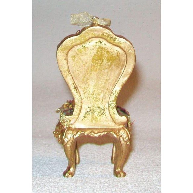 Victorian Velvet Leopard Print Victorian Chair Ornament For Sale - Image 3 of 4
